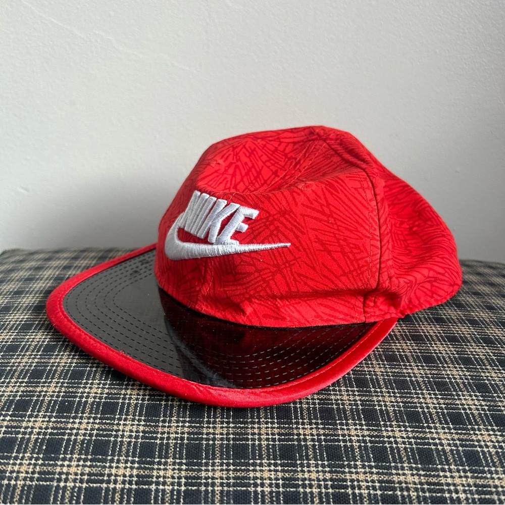Nike Red Hat with Black Visor